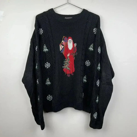 Vintage Woolrich Christmas Sweater with Santa Claus Design - Picture 1 of 6